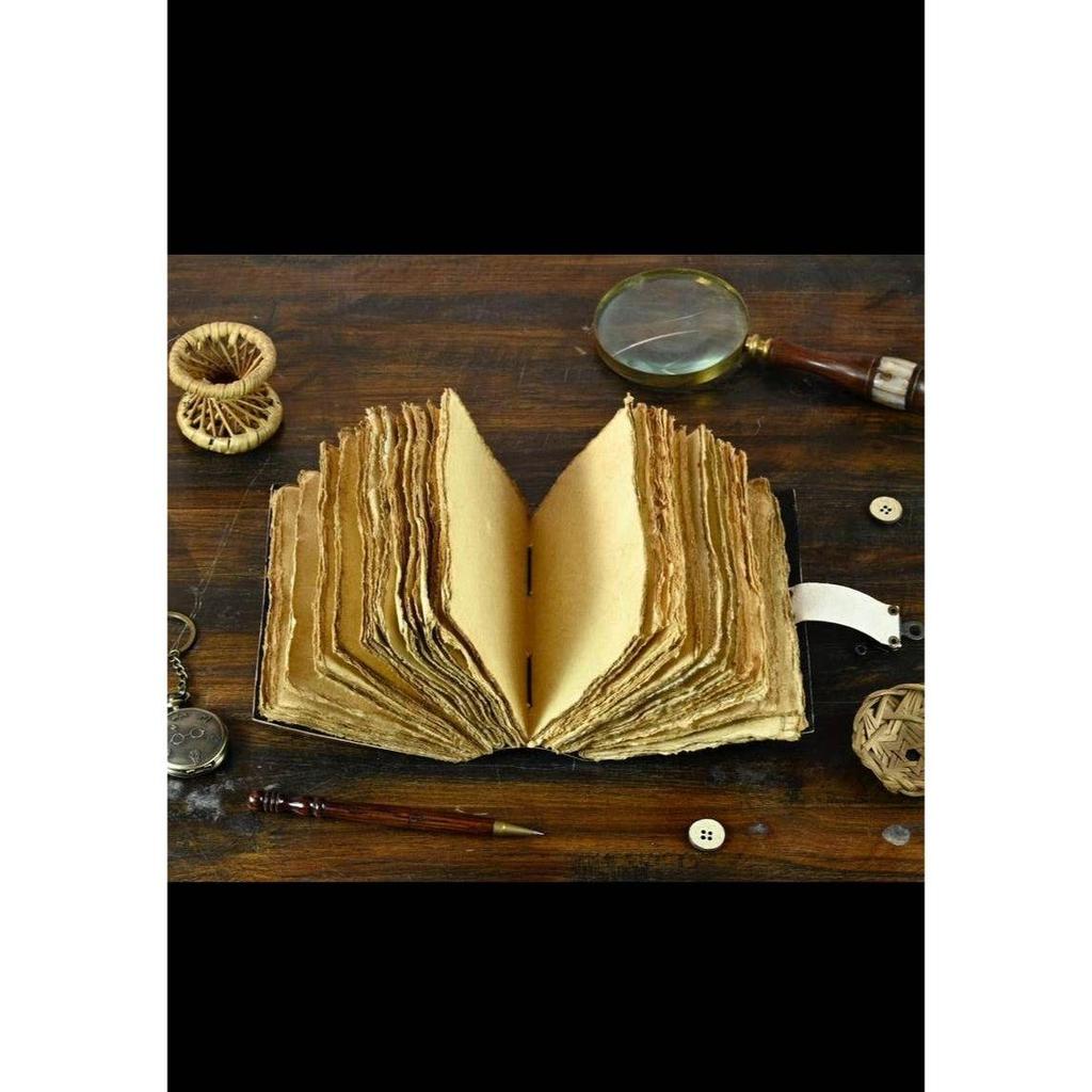 400 Page Large Wolf Vintage Leather Journal Grimoire Journal Wolf Handmade Journal Blank Spell Book of Shadows Gifts for Him Her