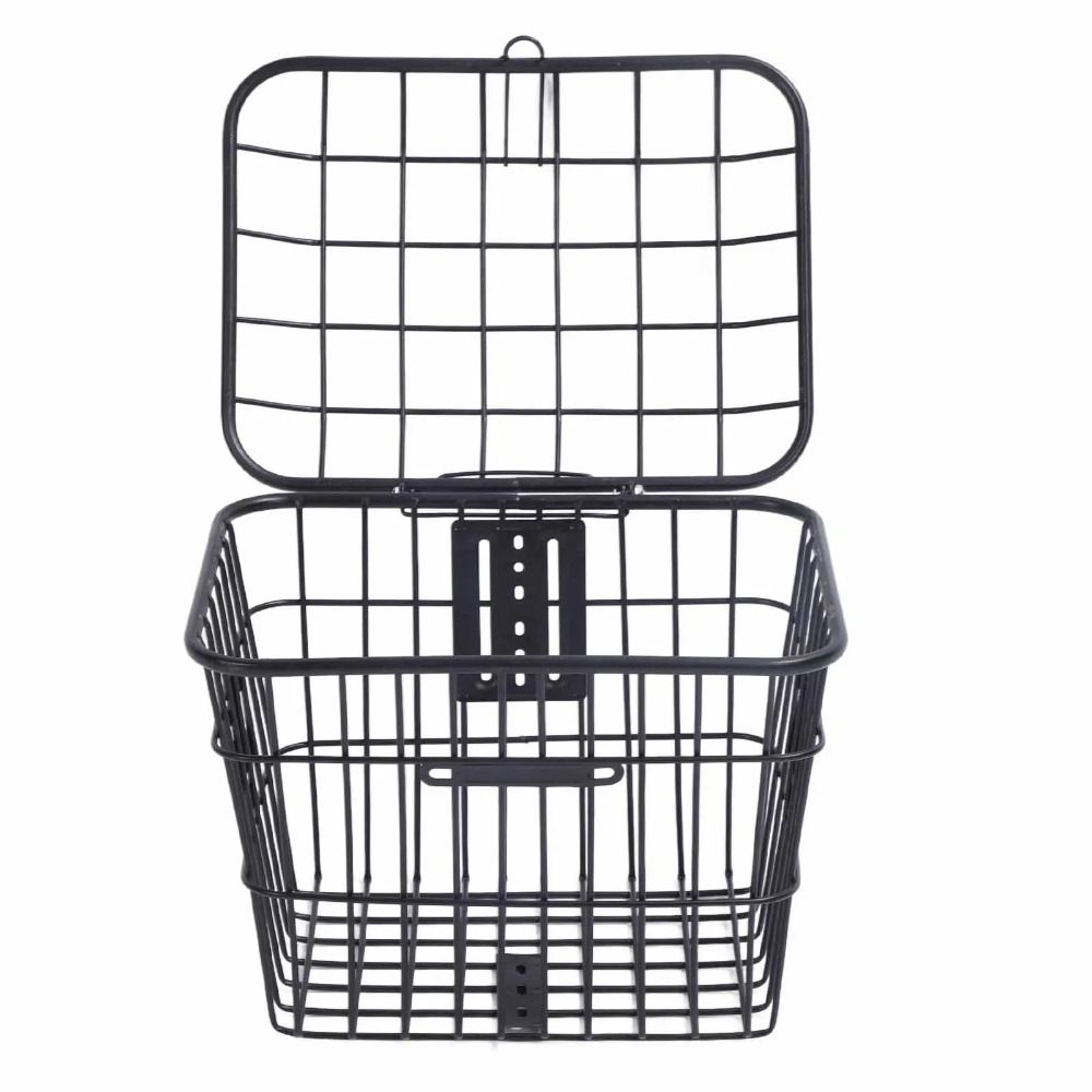 Metal Material Electric Bike Basket Durable Metal Pet Carrier Basket Standard Bicycles