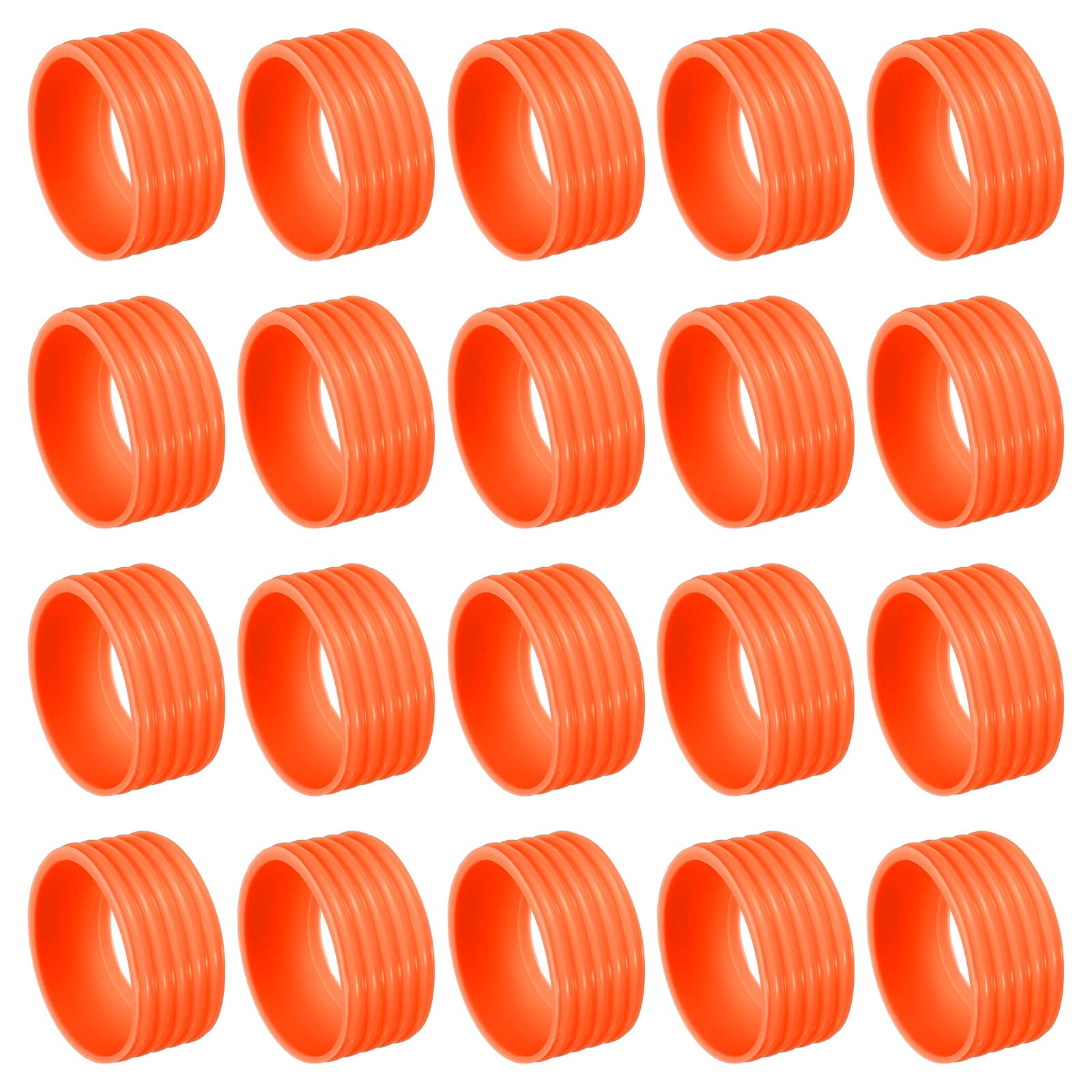 

PATIKIL Badminton Racket Handle Grip Racquet Fixing Rubber Absorbent Orange Rings, 20-Pack, Rings, Rings, Non-Slip, Overgrip, оранжевый