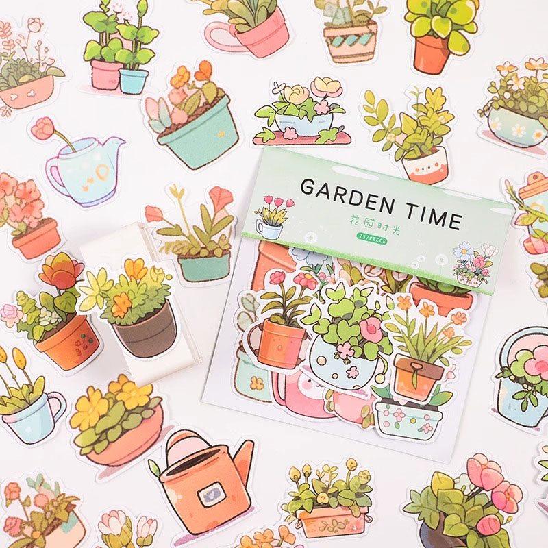 1set Small Fresh Stickers Cartoon Decorative Stickers