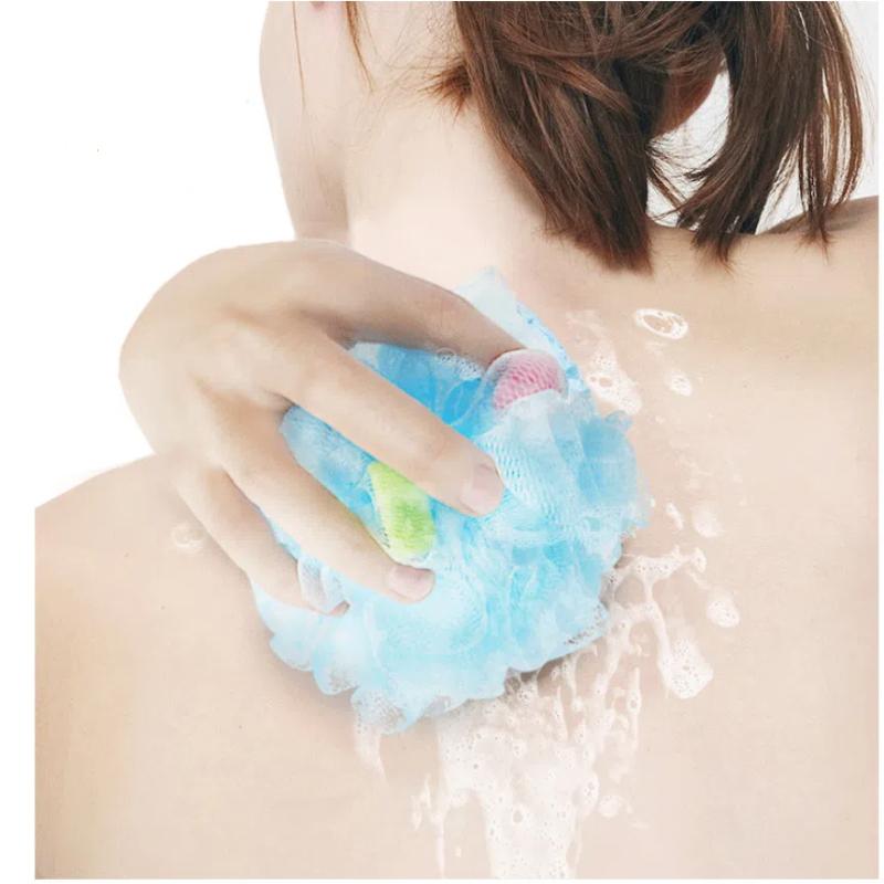 Soft Bath Scrub Bath Ball Body Clean Bath Puff Bathroom Supplies Flower Shape Scrubbing Bubble Shower Mesh Sponge Back Brush