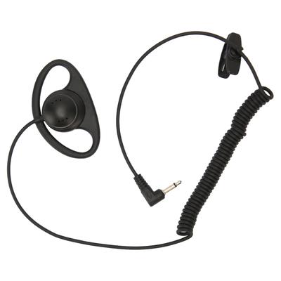 D Shape Single Side Earphone 3.5mm D Shape Ear Hook Earpiece with Coiling Design for Cell Phones