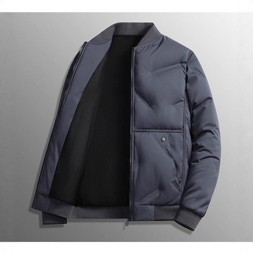 Updated Plus Size Down Cotton Coat for Men with Baseball Collar Business Leisure Thickened Leisure Cotton Coat