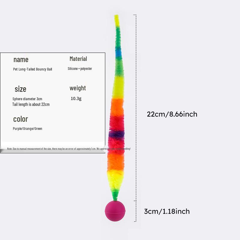 Interactive Cat Teaser: Elastic Caterpillar Fur Ball for Self-Entertainment & Stress Relief