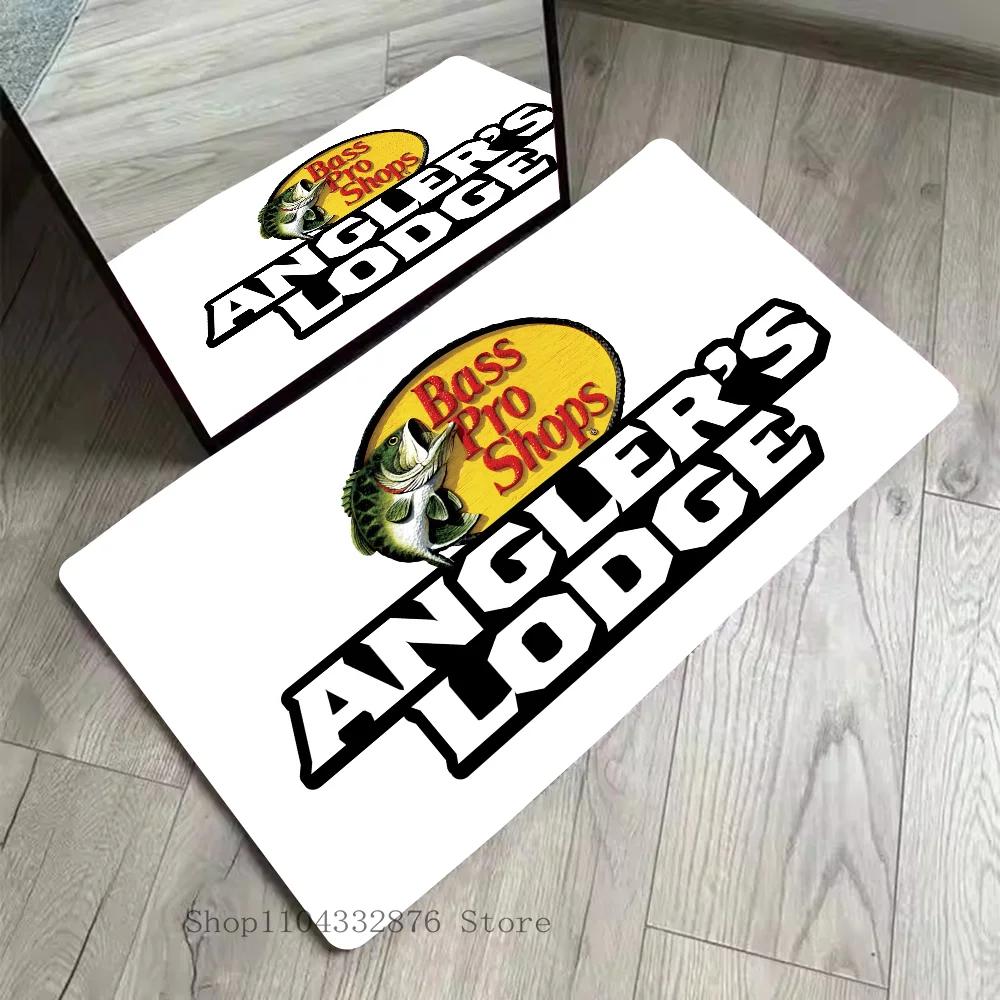 VIKAMA Bass Pro Shops Fußmatte Saugfähig Rutschfest Teppich Heimdekoration Küche Badezimmer Teppich Fußmatte Angeln Jagd Thema