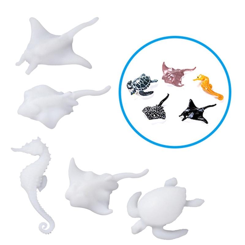 3D Diy Crystal Epoxy Material Filling Enclosed Marine Animal Model Micro Landscape Fish Sea for Turtle Material Accessor