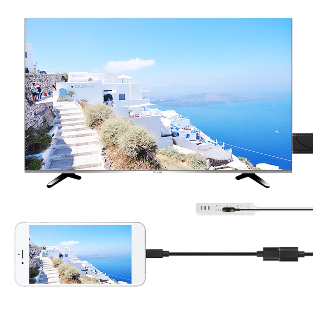 2 In 1 Wire Dongle Plug and Play 1080P HD USB Male To HDTV Male 1080P HDTV Mirroring Cable for iPhone Samsung Galaxy