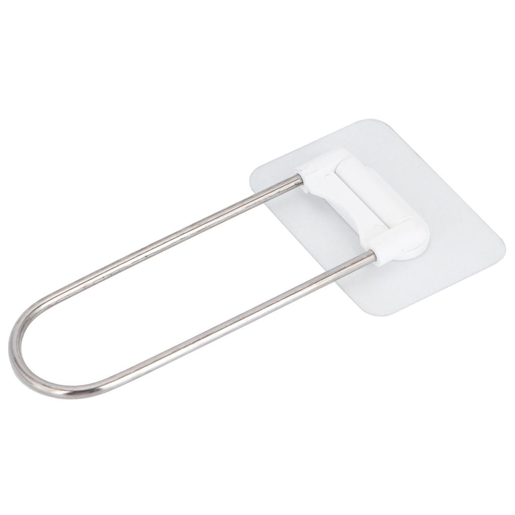 Clothes Hanger Organizer Stainless Steel UShape Wall Storage Rack for Bathroom Balcony White
