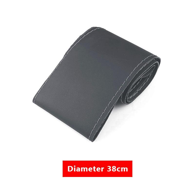 38cm DIY Car Steering Wheel Braid Cover Microfiber Leather Needles And Thread Soft Non-slip Auto Interior Accessories Kits