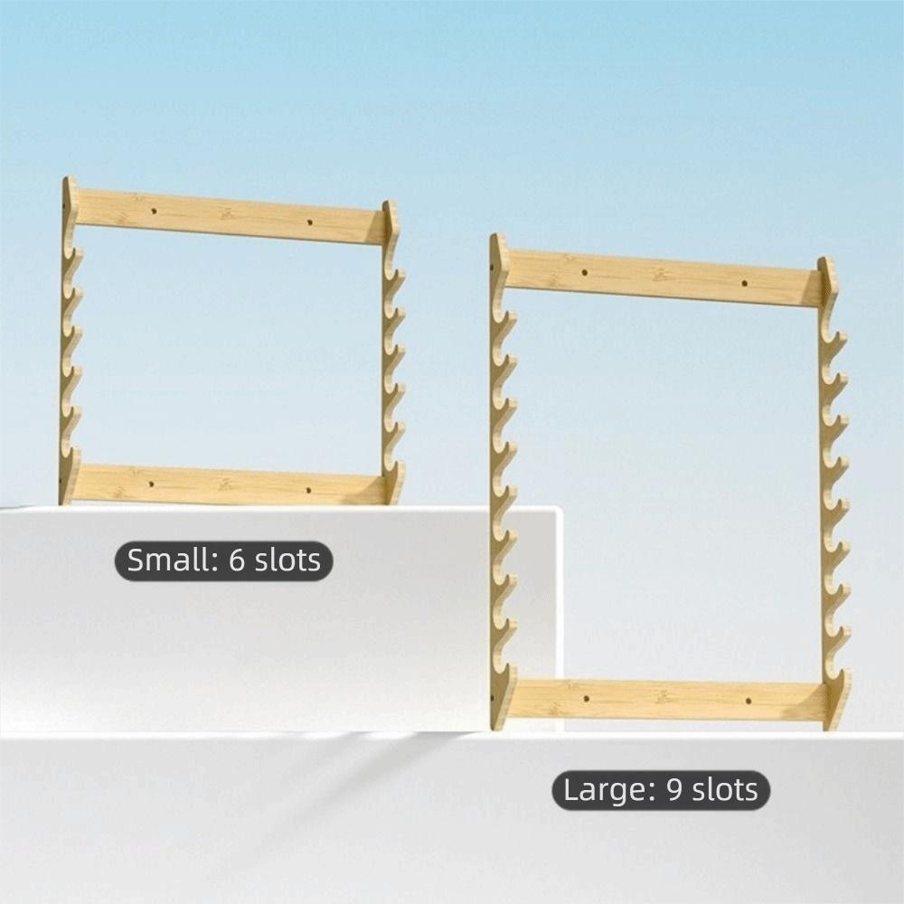 Bamboo Fishing Rod Storage Rack Wall Mounted Large Capacity Fishing Rod Display Rack Space Saving Fishing Rod Holder Living Room