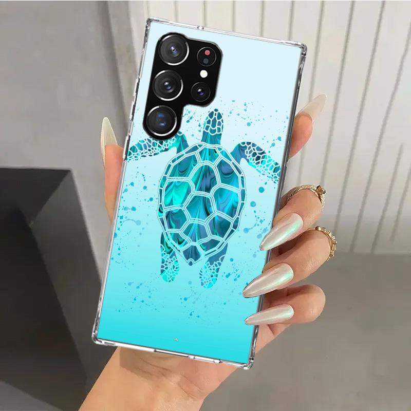 

Cartoon Sea Turtle Tortoise Phone Case for Samsung Galaxy S26 S24 S23 Ultra S25 Edge S22 S21 Plus S20 FE + Soft Print Shell Fund Samsung S22