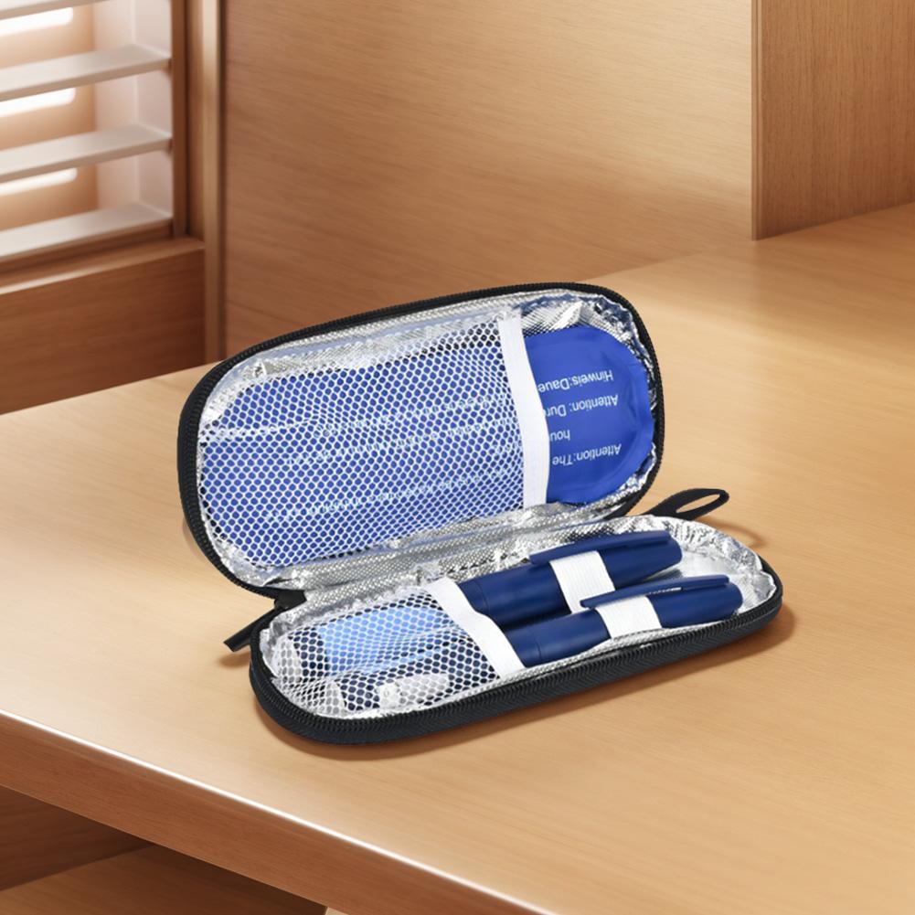 Portable Insulin Cooling Bag PU Waterproof Diabetic Pocket Pill Protector Reusable Thermal Insulated Medicla Cooler for Diabetes