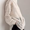 Fashionable High-End Retro Lace Hollow Shirt Versatile Commuting Long Sleeve Blouse Women's Hot Item