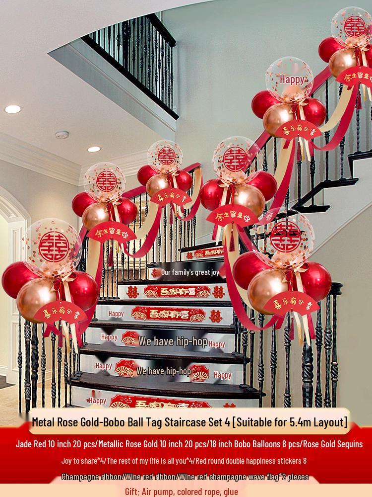 Stainless Steel Balcony & Stair Handrail Decor Set for Outdoor Weddings