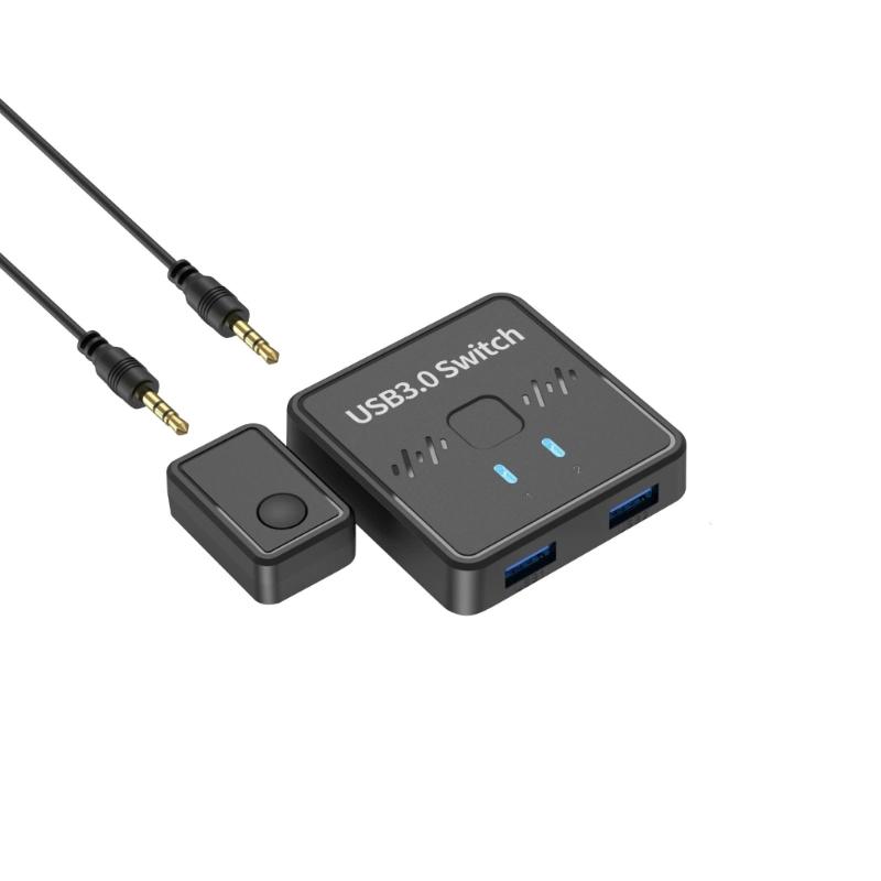 USB3.0 Switcher 2 Computer Sharing Keyboard and Mouse Printer Scanner Webcam 2 in 1 Out/1 in 2 Out USB Switcher Splitter 1