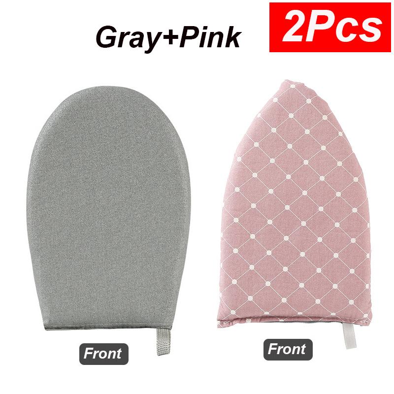 2PCS Washable Ironing Board Anti-scald Gloves Iron Pad Cover Mini Handheld Ironing Glove Heat-resistant Stain Ironing Board Mat