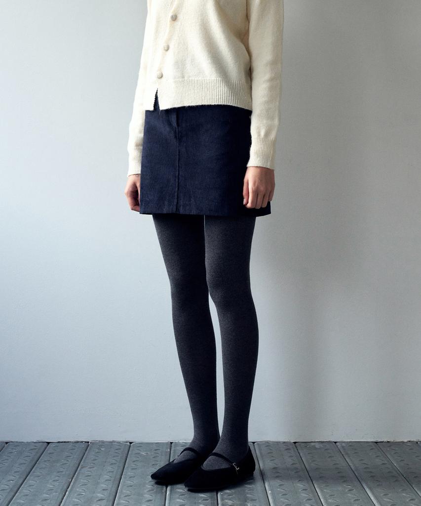 LOEIL Corduroy Short Skirt - Navy