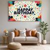 Vibrant Party Background Happy Festive Starry Event Decor Anniversary Birthday Backdrop for Party Decoration