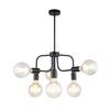 Kristy 6 E27 Black Pendant Lamp Italux Mdm-3678/6 Bk