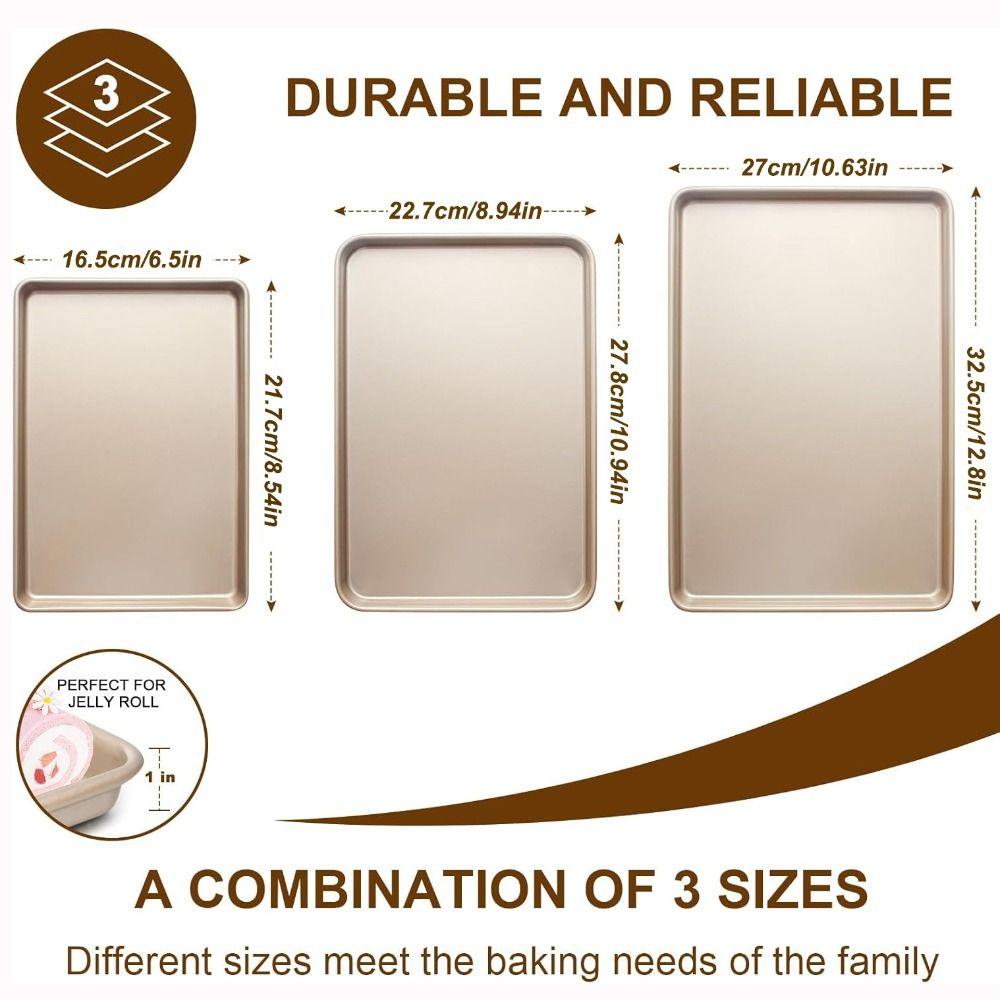 9/11/13inch Cake Baking Tray Nonstick Bakeware Pans Heavy Duty Oven Baking Pan