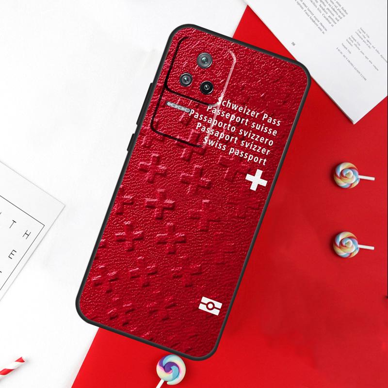 Switzerland Swiss Flag Cover For Xiaomi 14T 11T 12T 13T Pro 13 14 15 Ultra POCO X7 Pro X3 X5 X6 F5 F6 M6 Pro Case