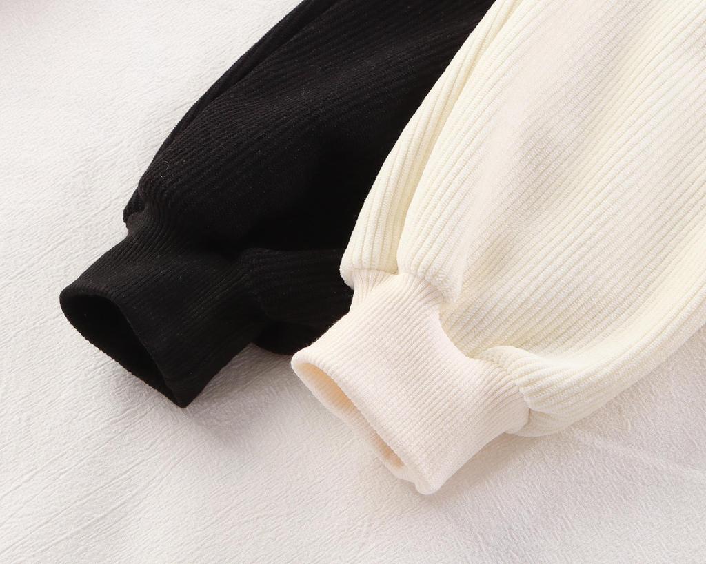 Children's Ribbed Striped Pants - Autumn & Winter Velvet-Lined Long Leg Pants for Boys & Girls