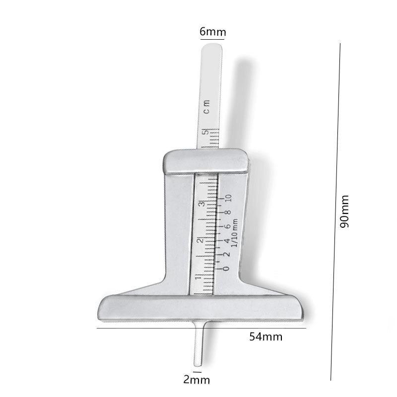 Auto Car Tyre Tread 0-60mm Depthometer Stainless Steel Depth Indicator Gauge Gage Motorcycle Trailer Van Wheel Measure Tools A(0-50mm)