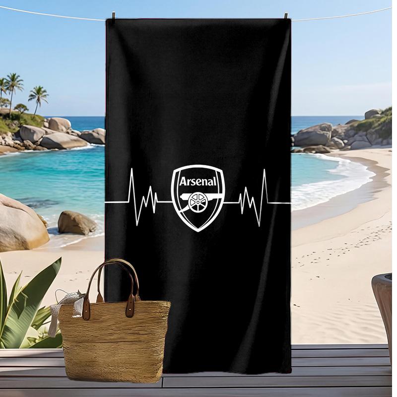Arsenal - Telo da Spiaggia Stampato Asciugatura Rapida Morbido Portatile Grande Rettangolare Coperta da Spiaggia per Viaggio Piscina