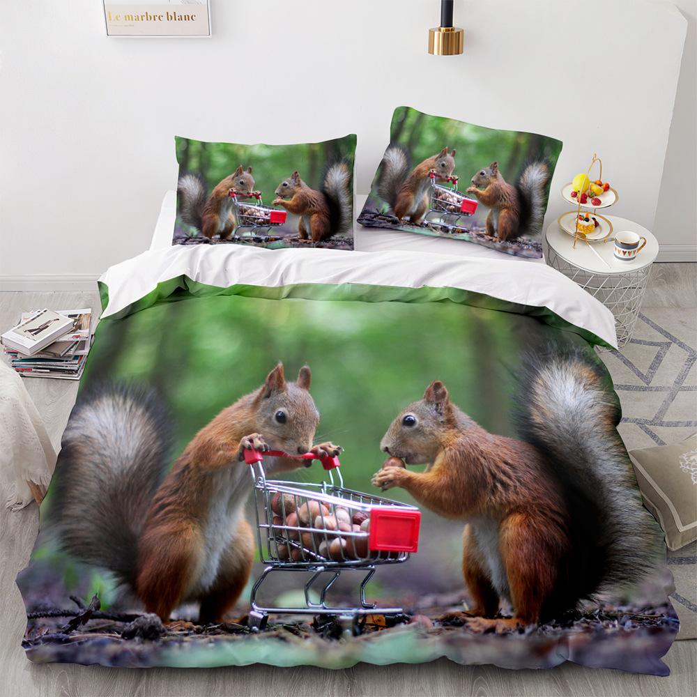 Unicorn Cat King Queen Duvet Cover Pink Kawaii Cartoon Kitty Bedding Set For Kids Girls Magical Animal 2/3pcs Soft Quilt Cover