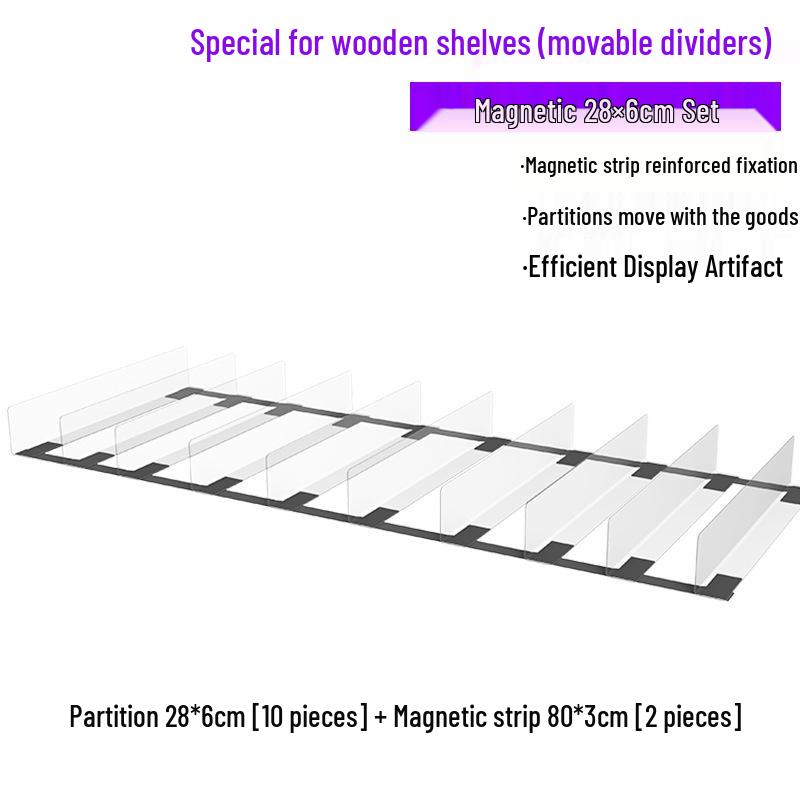 Plastic Shelf Divider for Small Items In Supermarkets and Convenience Stores