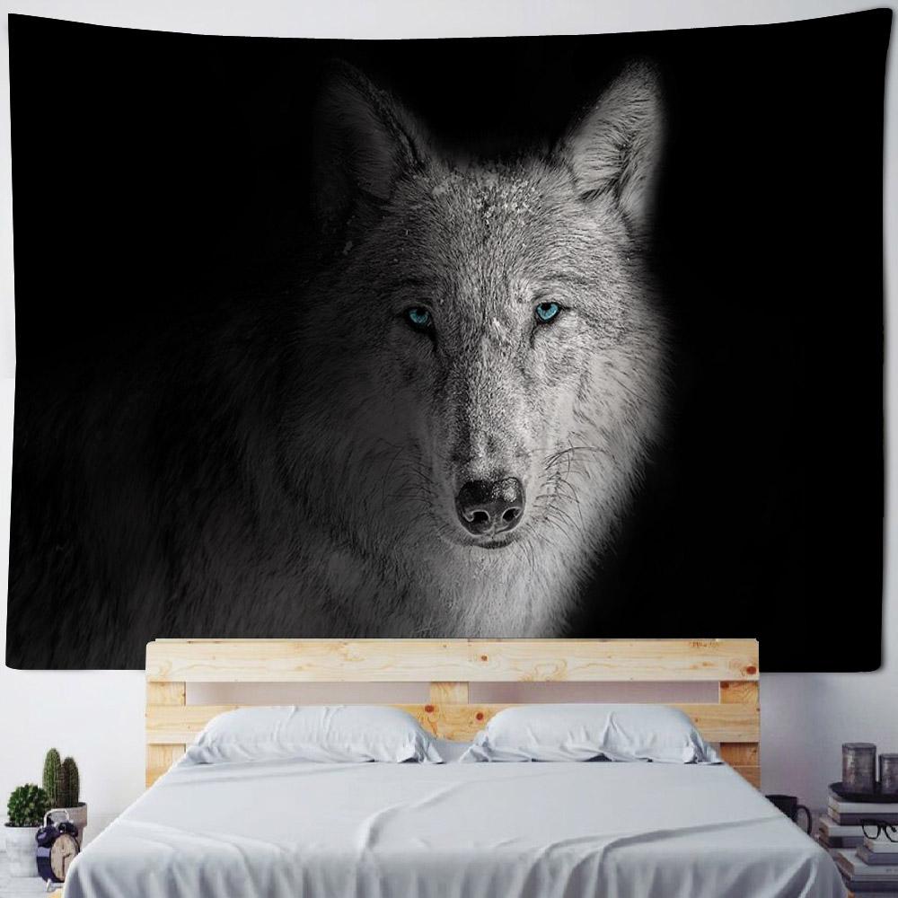 African Wildlife Cheetah Tapestry Wall Hanging Cloth Hippie Style Wolf Lion King Decor for Living Room Bedroom Dormitory Classro