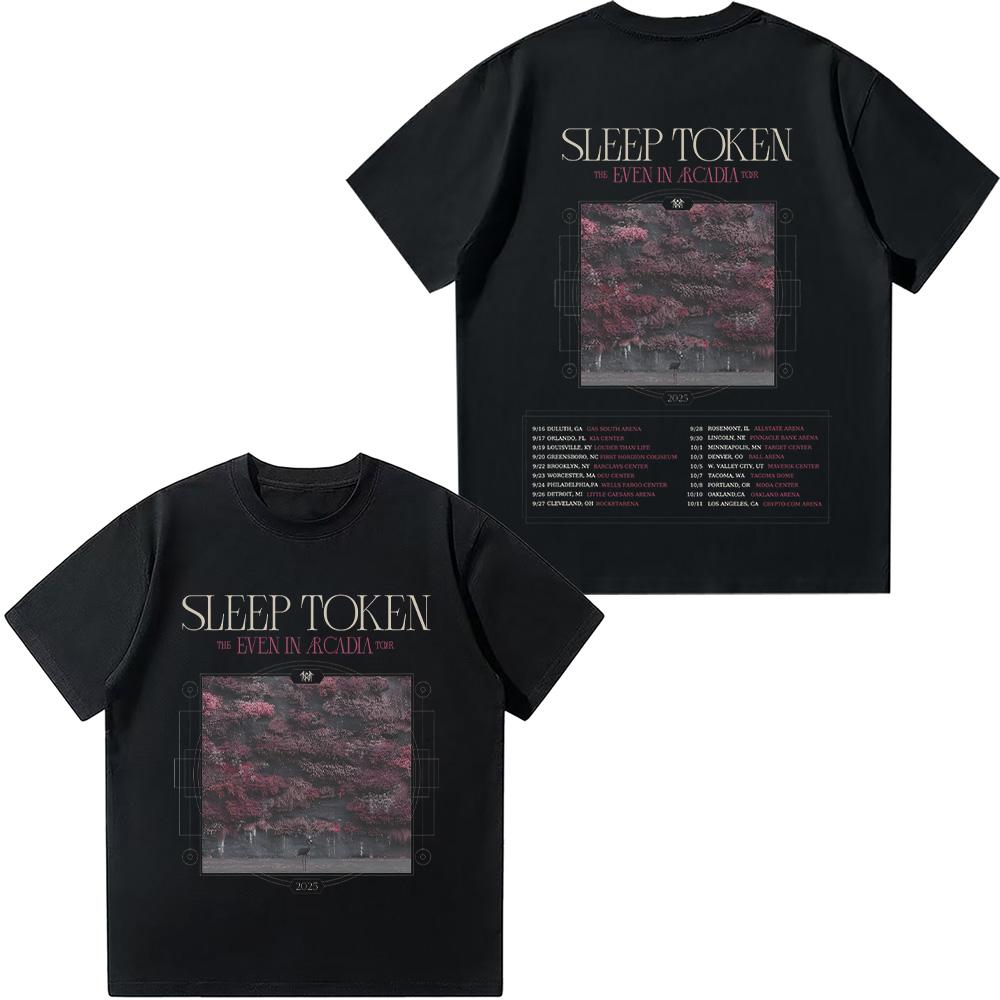 Sleep Token Even In Rcadia Tour T-shirt Metal Band Cotton Tee Unisex Men's Women Fans Essential Short Sleeve Top Fashion Tshirts