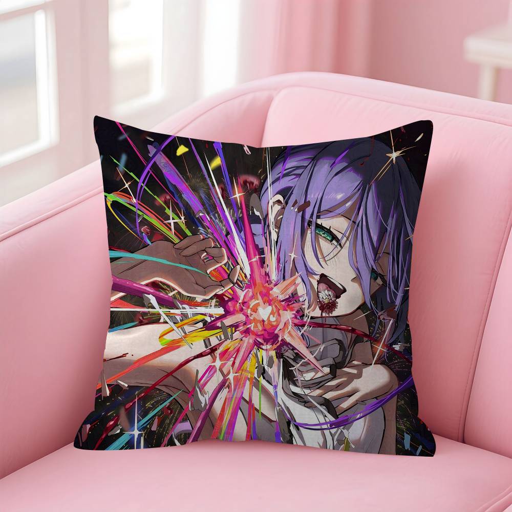 Anime CChainsaw Man The Movie Reze Arc Cushion Cover Inches Farmhouse Decor Home Throw Pillow Covers For Couch Decorations
