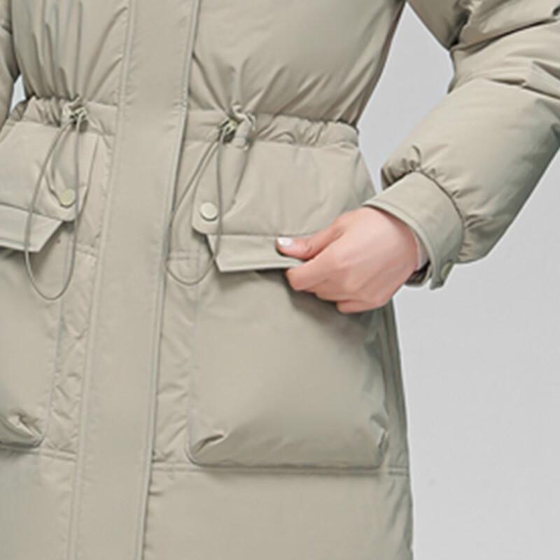 XueZhongFei Women's Long Winter Down Jacket with Fox Fur Collar