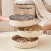 Miling Two-Tier Transparent Grey Snack & Fruit Plate