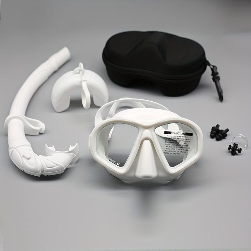 Professional Wet Low Volume Freediving Mask, Tempered Glass Dive Mask, J-Type Diving Mask, Snorkel Set, Diving, Swimming, Snorkeling, Mask