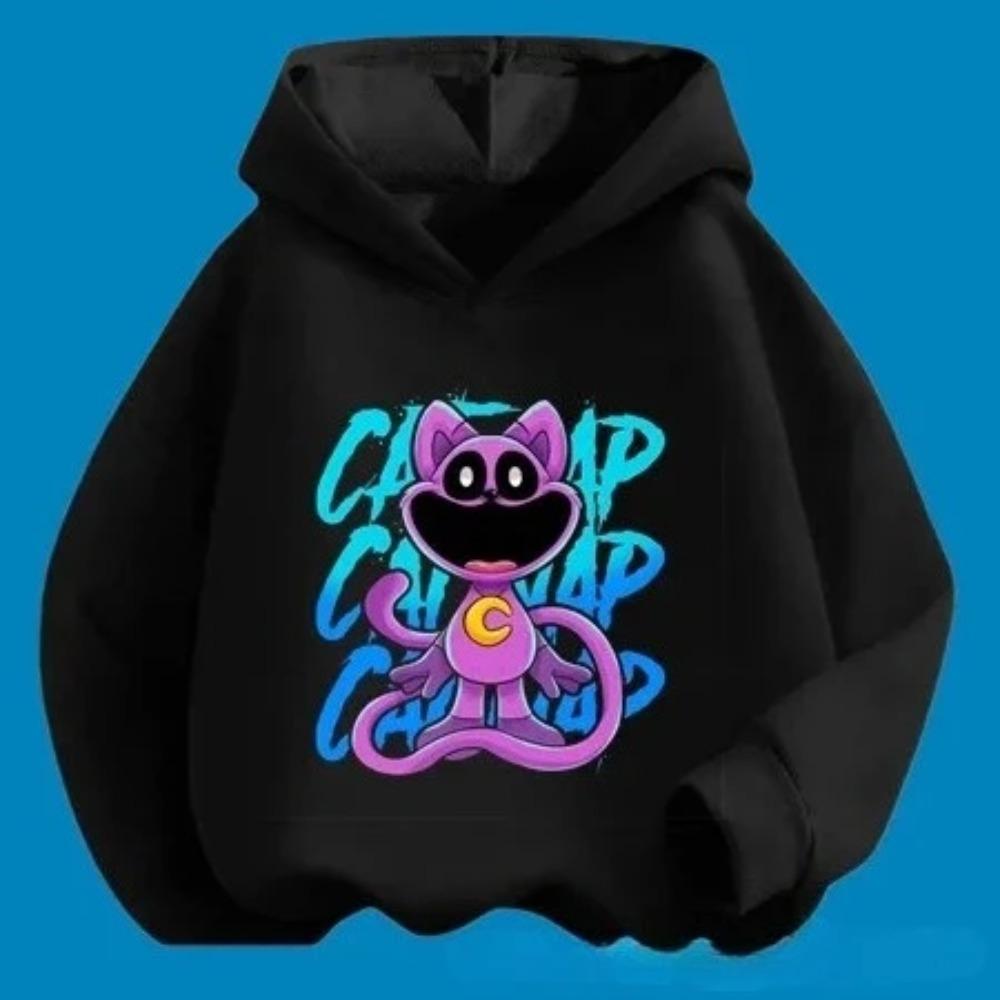 Cartoon Smiling Small Animal Long Sleeved Shirt, Children's Hoodie, Casual Autumn Sports Shirt