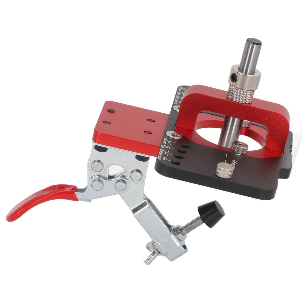 Scharnierbohrlehren-Set Aluminiumlegierung Schranktür Bohren Bohren Lochstanze Genaues Verriegeln Holzbearbeitung