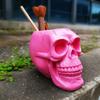 Skull Pen & Pencil Holder Skeleton Key Holder Makeup Brush Holder Flower Pot Home Office Desk Supplies Organizer Accessory