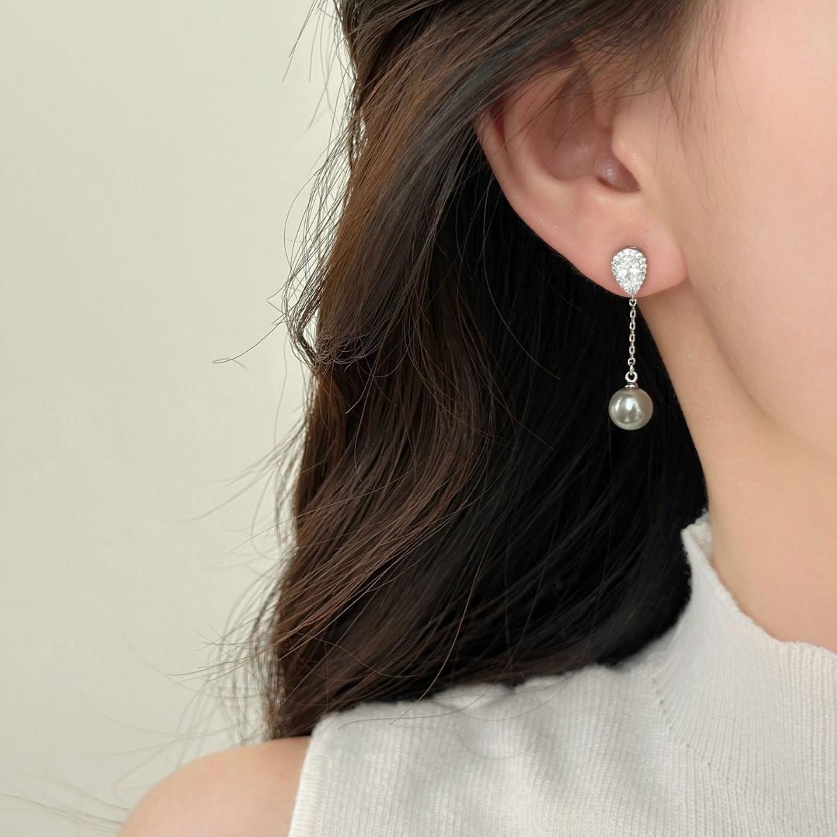 

Французские серые серьги-кисточки для женщин простые серьги серый