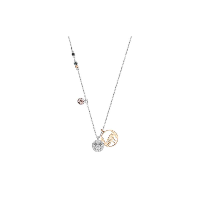 Swarovski Glowing Smiley Crystal Necklace Women s 5273289 белый