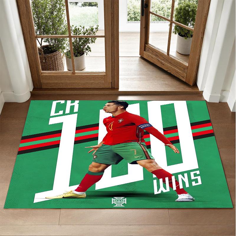 Kobercový design Cristiano Ronaldo z křišťálového sametu Měkká dekorativní podložka do ložnice Vstup