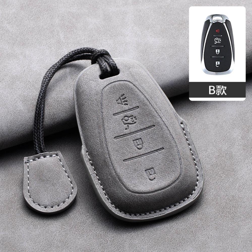 Premium for Nappa Leather Key Cover for Chevy Malibu XL Equinox Blazer Camaro Car Keys