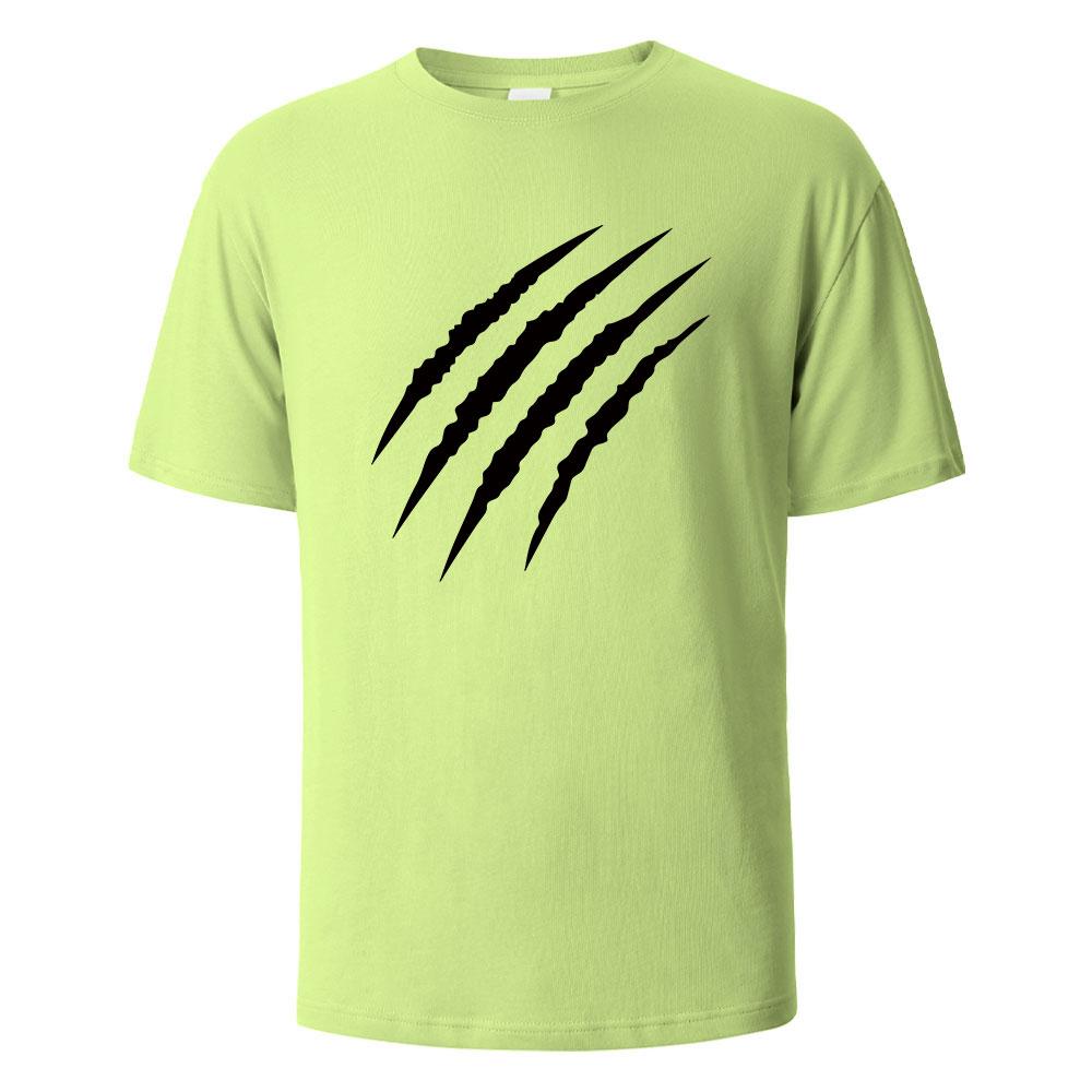 Claw Marks Simplicity Graphic TShirts Summer Breathable Comfortable Pure Cotton Tops For Men Women Oneck Oversize Men Clothing
