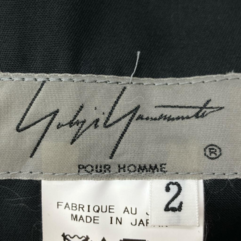 Yohji Yamamoto POUR HOMME 19AW Black Front Lace-Up Pants Bottoms 2 blackUsed
