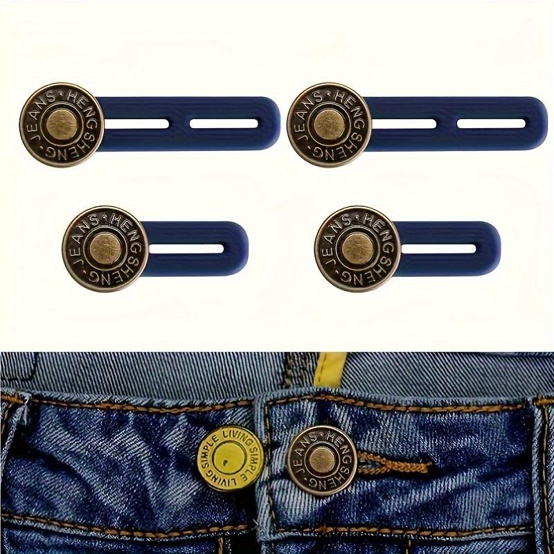 4pcs adjustable denim button extender, elastic waistband extender, suitable for women s jeans