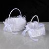 Elegant Crystal Pearls Tassels Basket For Wedding Party Decorations Handcrafted Floral Container With Silk Fabric