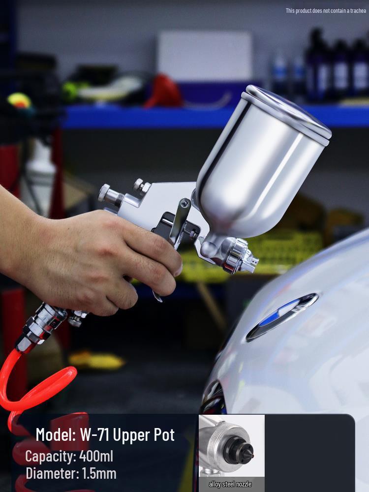 Pneumatic Spray Gun for Car and Latex Paint - Compact Household Tool