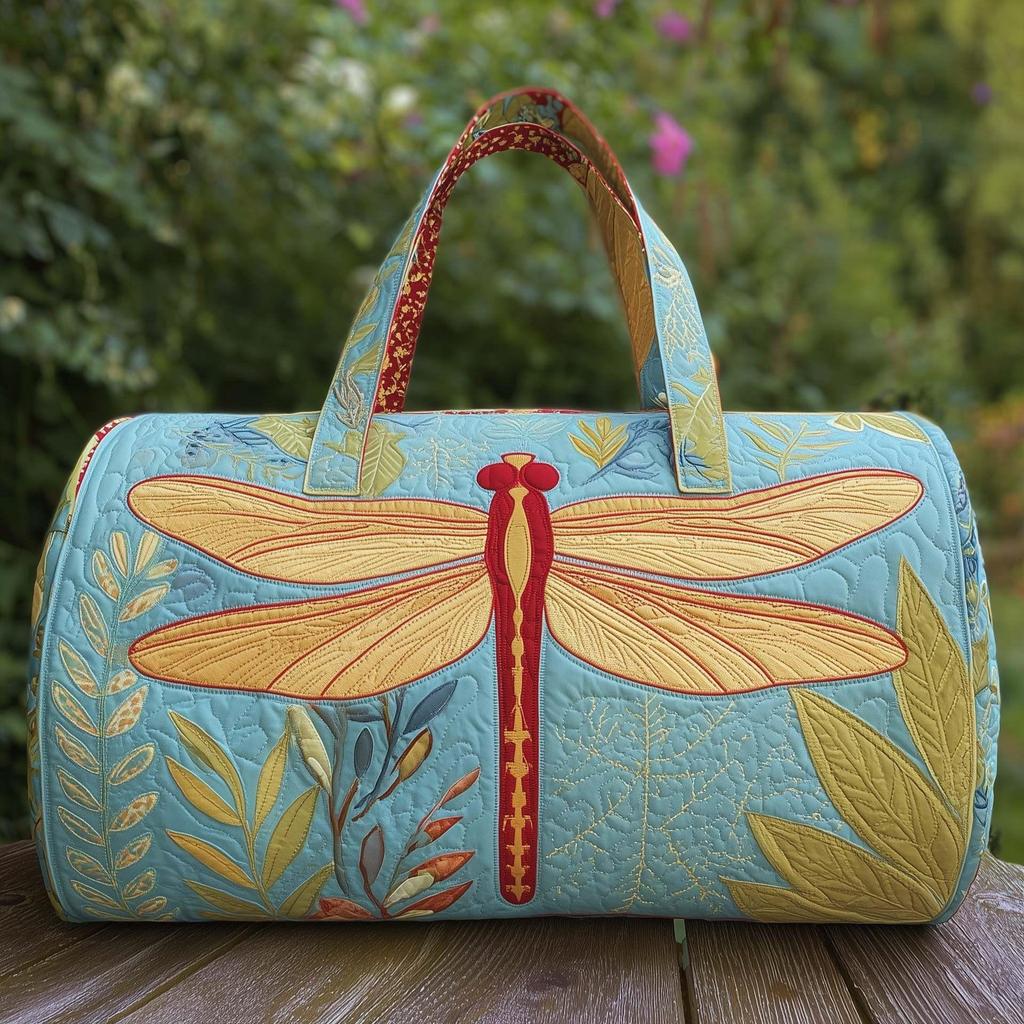 Dragonfly Series 3D Printed Women's Travel & Yoga Handbag