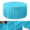 4/5/6FT Round Tablecloth Circular Polyester Table Cover Polyester Table Cloth for Hotel Banquet Birthday Party Table Decor
